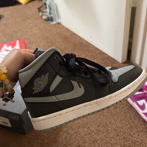 Jordan Kids Black and Gray High-Top Sneakers